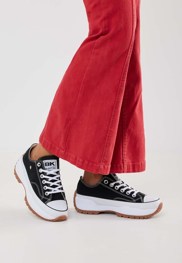 British Knights Kaya Low Fly Dames Sneakers Laag Zwart Katoen Vrouwen Schoenen - Foto 4