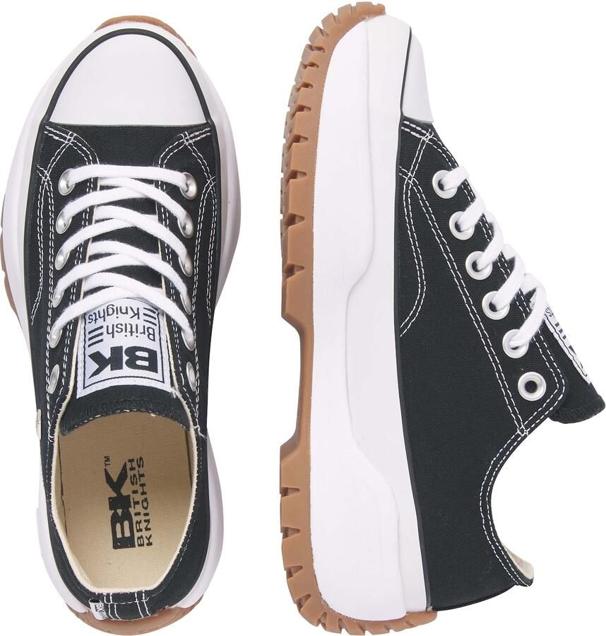 British Knights Kaya Low Fly Dames Sneakers Laag Zwart Katoen Vrouwen Schoenen - Foto 2