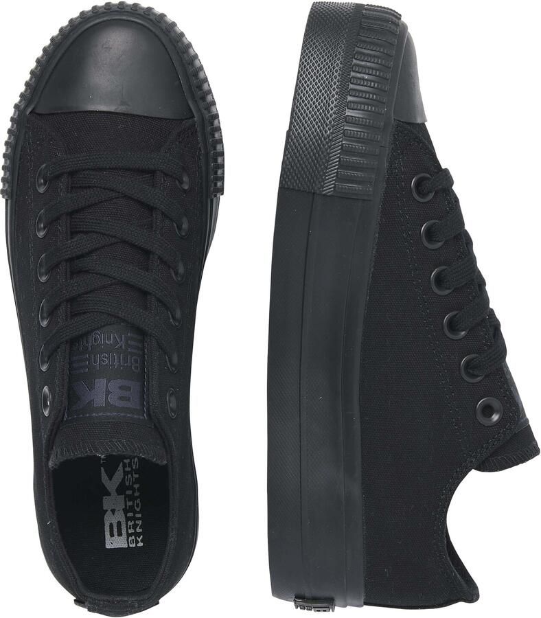 British Knights Kaya Low Dames Sneakers Laag Zwart Katoen Vrouwen Schoenen - Foto 4