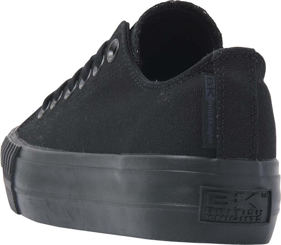 British Knights Kaya Low Dames Sneakers Laag Zwart Katoen Vrouwen Schoenen - Foto 3