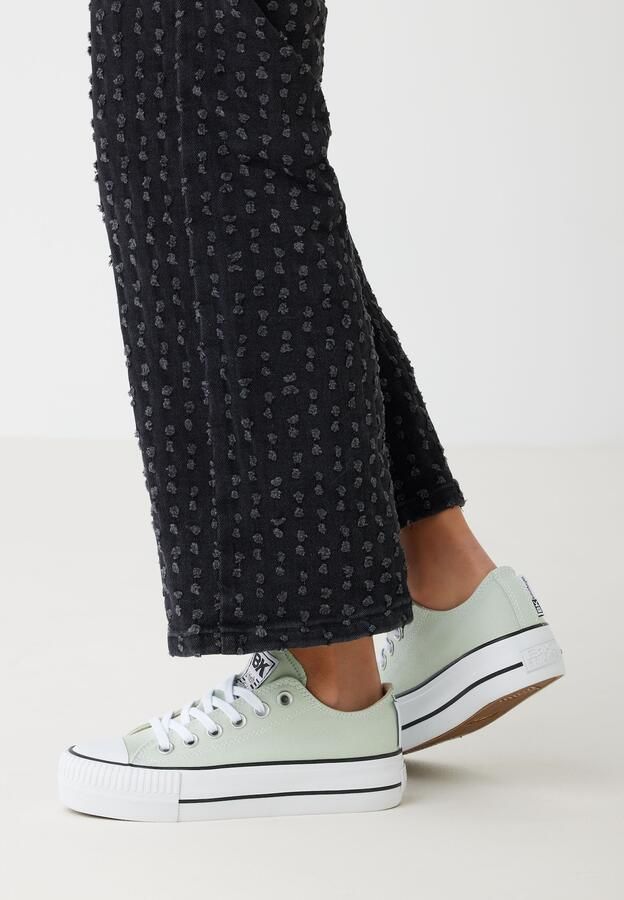 British Knights Kaya Low Meisjes Sneakers Laag Groen Katoen Meiden Schoenen - Foto 8