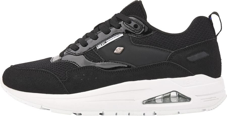 British Knights Lennox imitatieleren mesh sneakers met air zwart wit - Foto 8