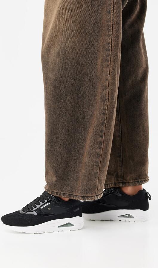 British Knights Lennox imitatieleren mesh sneakers met air zwart wit - Foto 6