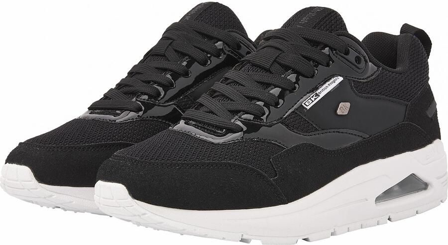 British Knights Lennox imitatieleren mesh sneakers met air zwart wit - Foto 9