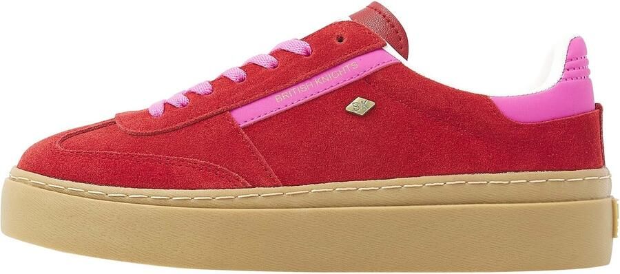 British Knights Re-Issue Sneakers Laag Rood Suede Schoenen