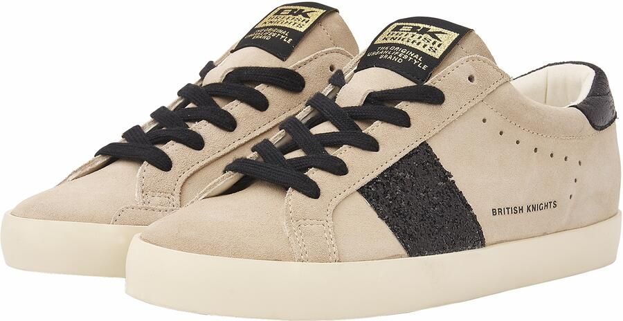 British Knights Syra Dames sneakers laag Beige Zwart Vrouwen schoenen Suede - Foto 7