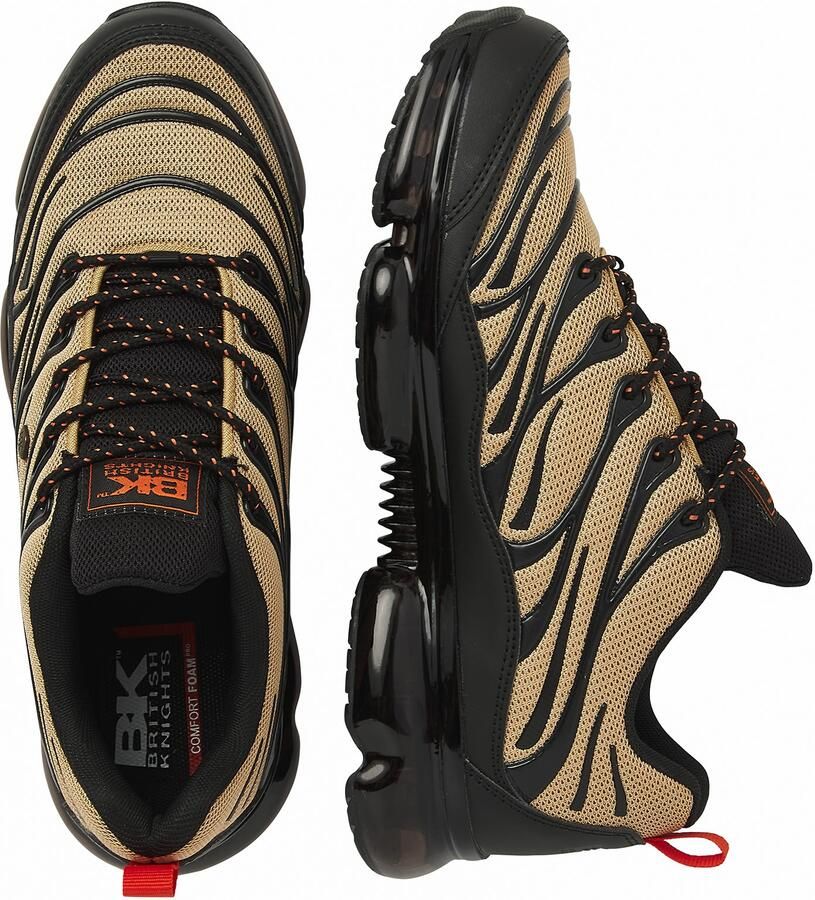 British Knights Urbex Heren Sneakers Laag Zwart Licht bruin Oranje Mannen Schoenen - Foto 3
