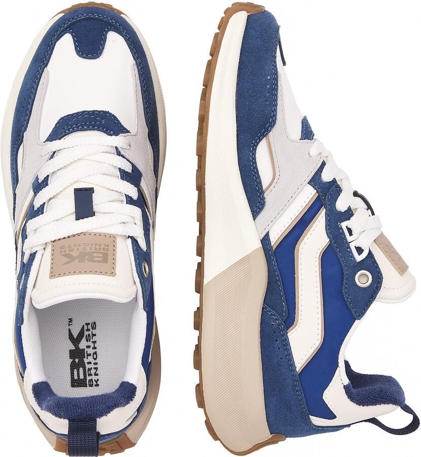 British Knights Veli Dames sneakers laag Donker Blauw Gebroken Wit Taupe Vrouwen schoenen Suede - Foto 4