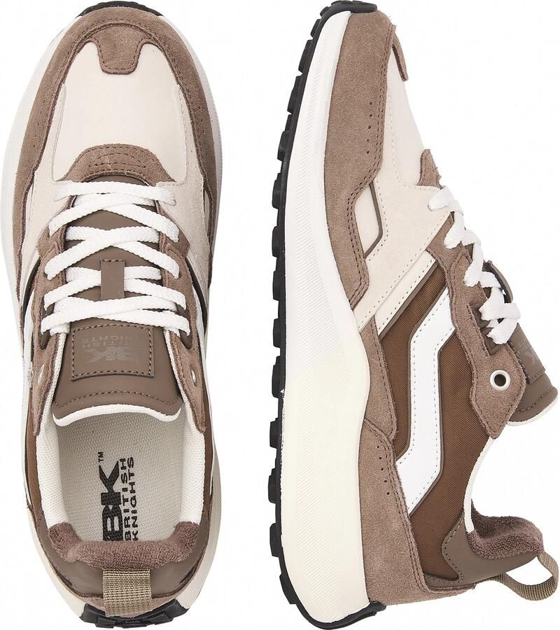British Knights Veli Heren sneakers laag Taupe Beige Wit Mannen schoenen Suede - Foto 5