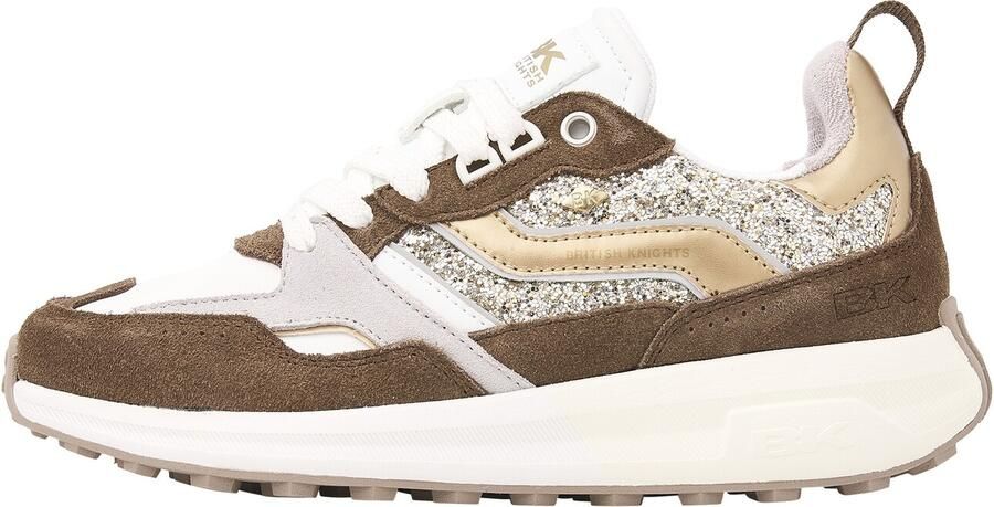 British Knights Veli Dames sneakers laag Taupe Wit Gebroken Wit Vrouwen schoenen Suede - Foto 7