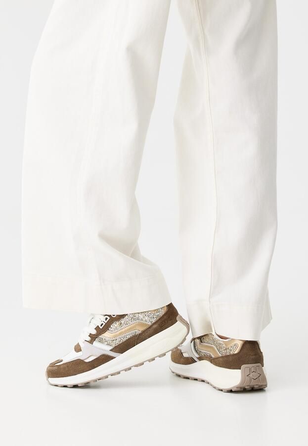 British Knights Veli Dames sneakers laag Taupe Wit Gebroken Wit Vrouwen schoenen Suede - Foto 5