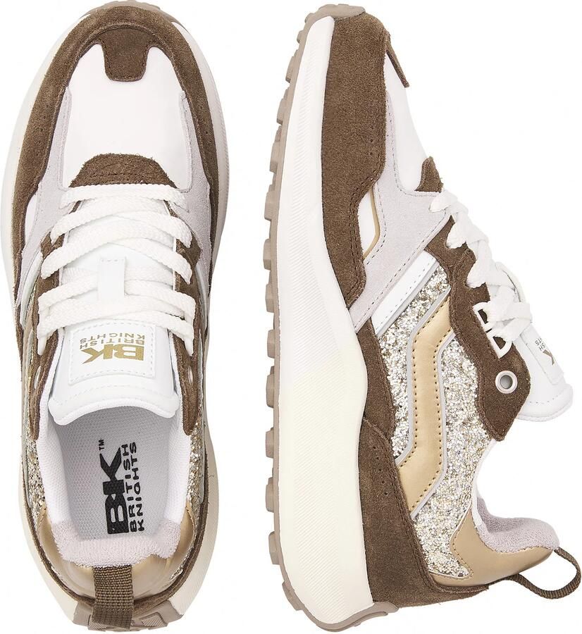 British Knights Veli Dames sneakers laag Taupe Wit Gebroken Wit Vrouwen schoenen Suede - Foto 4