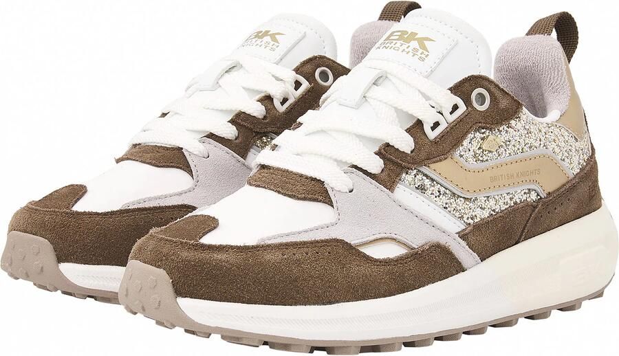 British Knights Veli Dames sneakers laag Taupe Wit Gebroken Wit Vrouwen schoenen Suede - Foto 8
