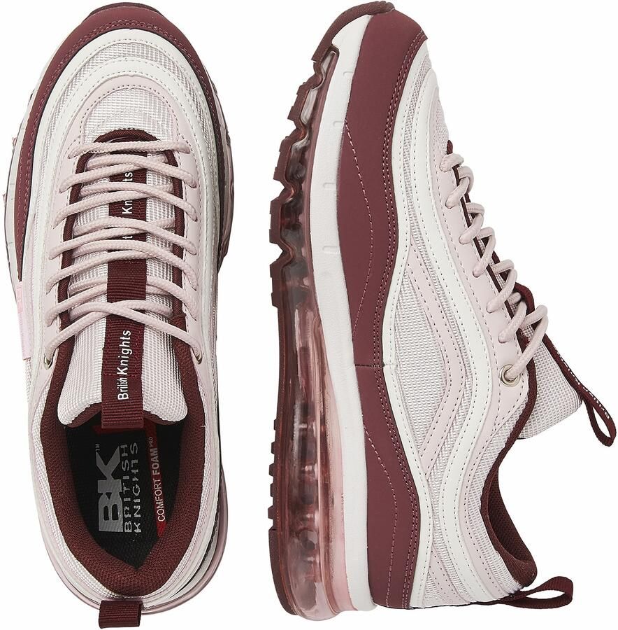 British Knights Zion Dames Sneakers Laag Donker bordeaux Licht roze Wit Vrouwen Schoenen - Foto 5