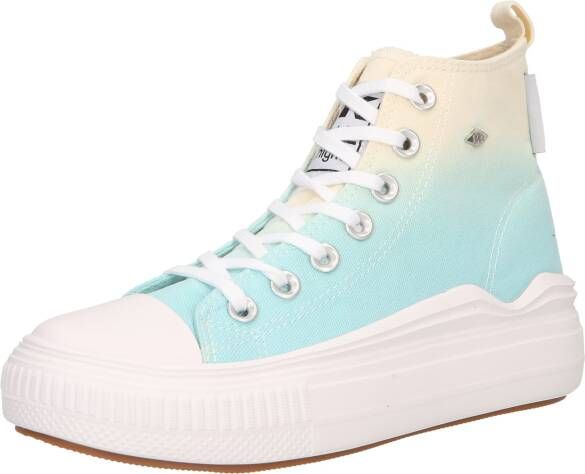 BRITISH KNIGHTS Sneakers hoog 'KAYA' champagne cyaan blauw