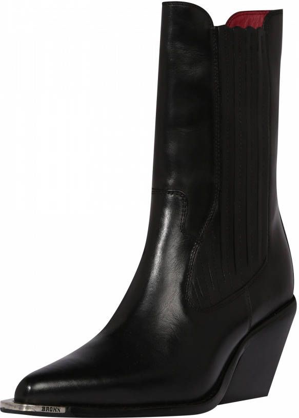 Bronx Low-kole 34159 Enkellaarsjes Enkelboots Dames Zwart - Schoenen.nl