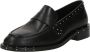 Bronx Stijlvolle zwarte loafer met zilveren studs Black Dames - Thumbnail 4