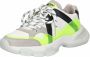 Bronx Seventy-Street leren sneakers off white neon geel - Thumbnail 3