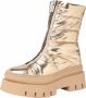 Bronx Evi-ann Front Zip 47379 Enkelboots Enkellaarsjes Dames Goud - Thumbnail 3