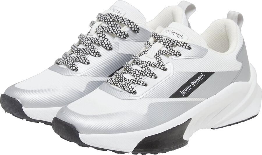 Bruno Banani Sneakers laag grijs zwart wit - Foto 3