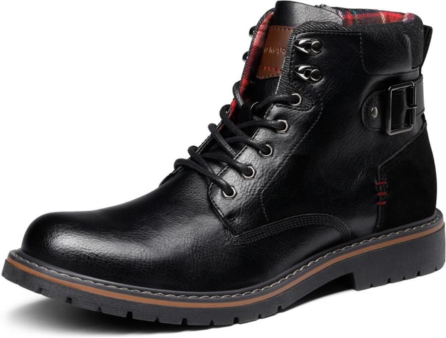 Bruno Marc Veterlaarzen ' Herren Motorrad Stiefel Schnürstiefel Klassische' zwart