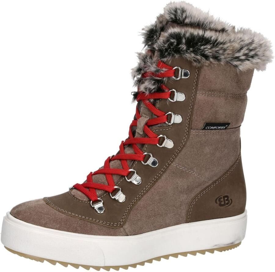 Brütting Boots 'Sesvenna' bruin mokka rood wit