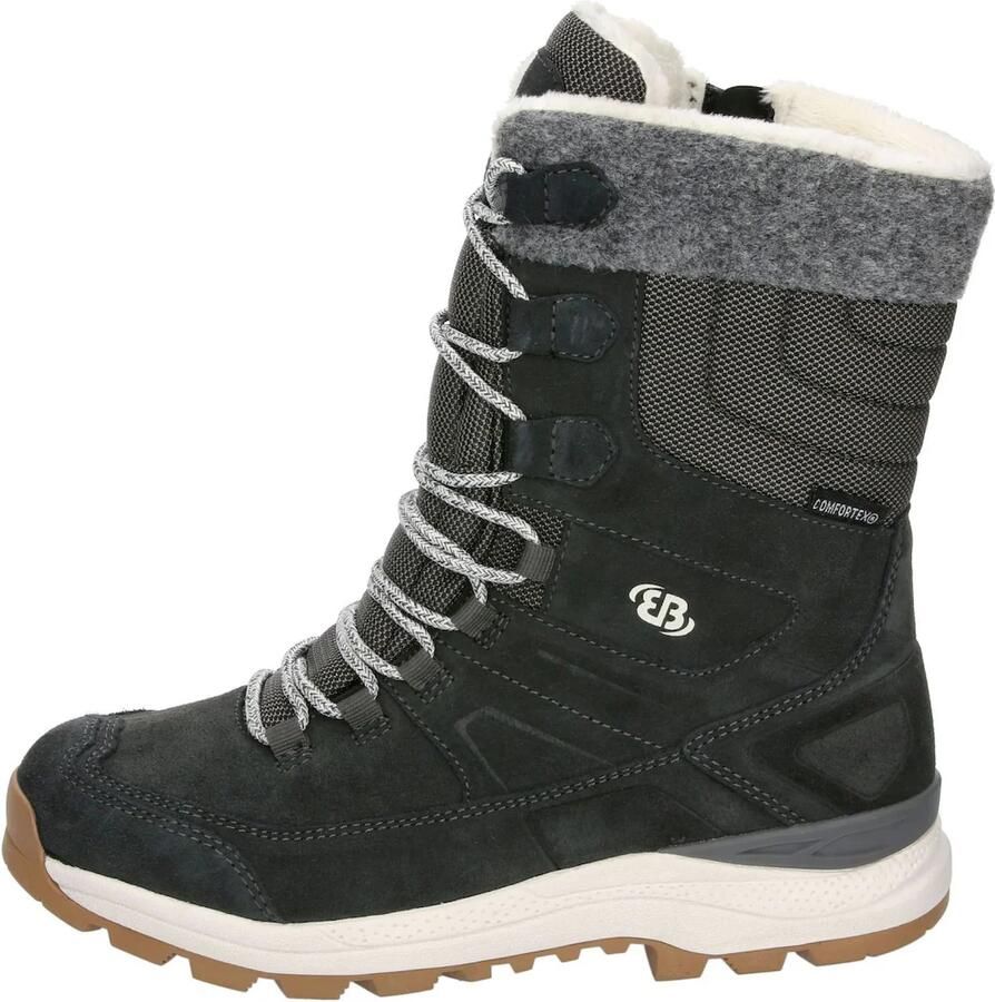 Brütting Snowboots 'Neyla' grijs donkergrijs grijs gemêleerd wit