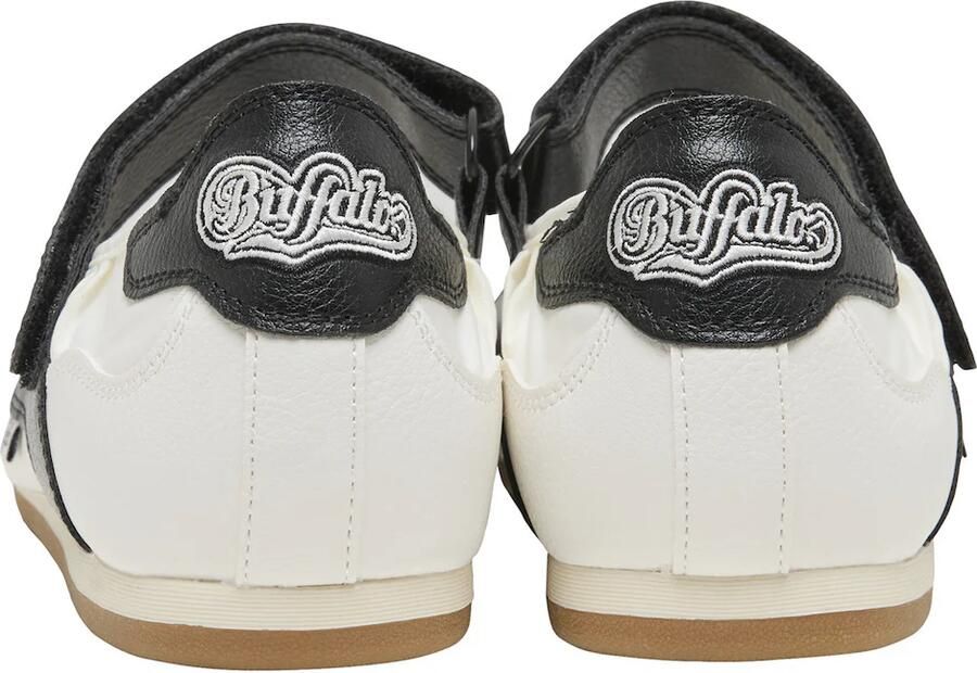 BUFFALO Ballerina met riempjes zwart wit - Foto 2