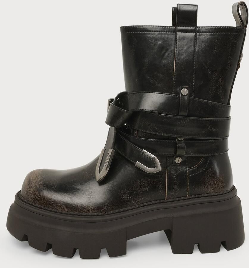 BUFFALO Boots 'MAVE' donkerbruin