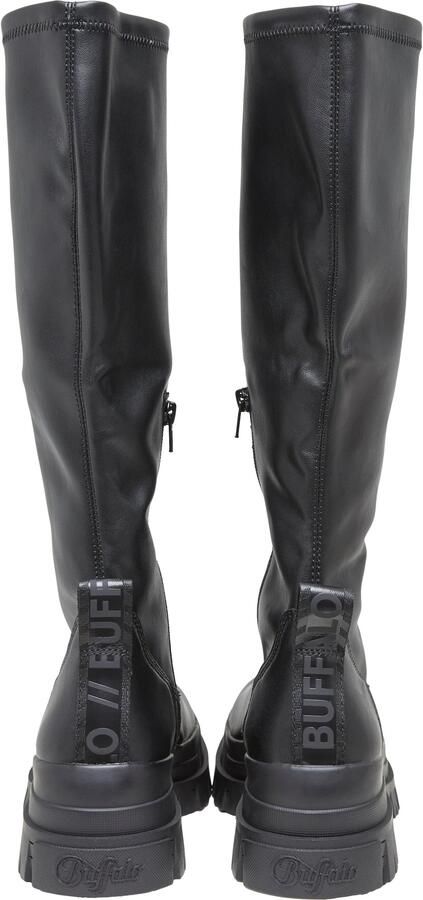 Buffalo Zwarte Grunge Eco-Leren Chunky Sole Schoenen - Foto 4