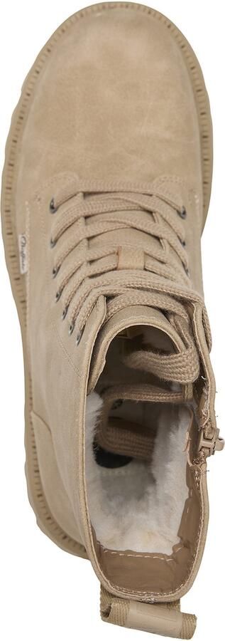 Buffalo dameslaarzen met veters Aspen Lace Up Mid beige - Foto 8