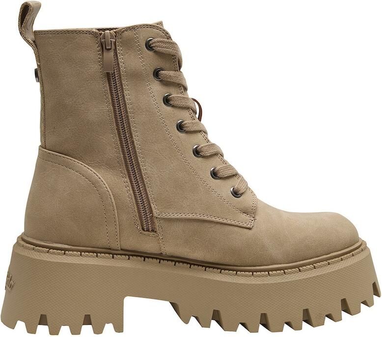 Buffalo dameslaarzen met veters Aspen Lace Up Mid beige - Foto 4
