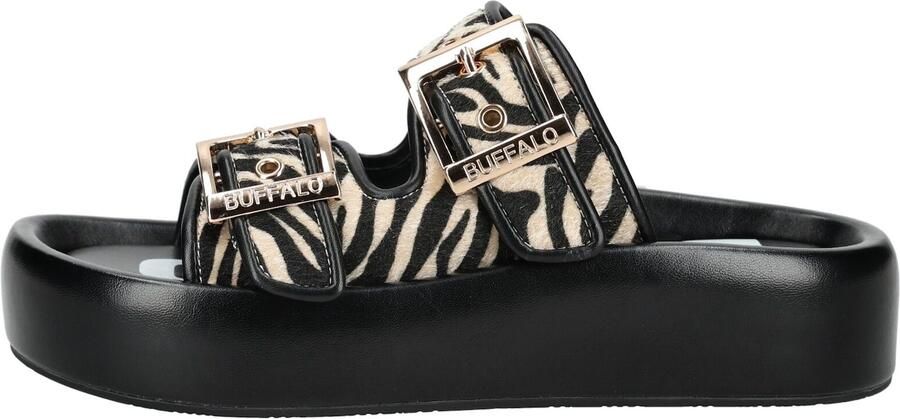 BUFFALO Muiltjes 'Evelyn Ari' beige zwart
