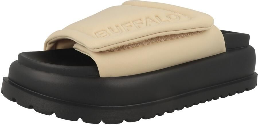 BUFFALO Muiltjes ' Palma Velcro ' crème