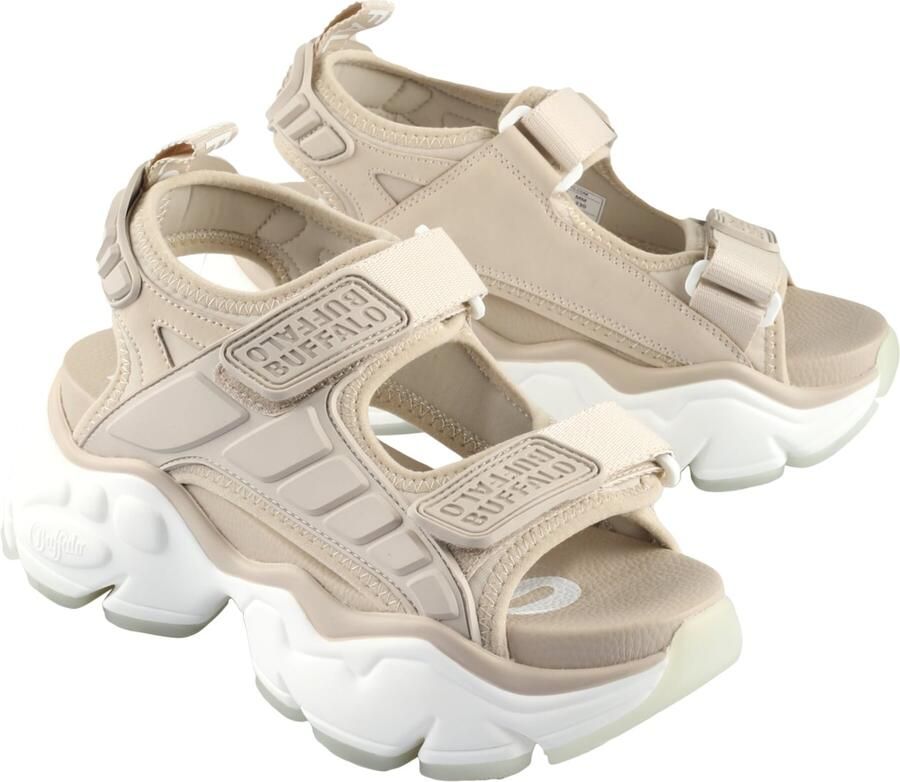 Buffalo Vegan Platte Sandalen Binary Track - Foto 8