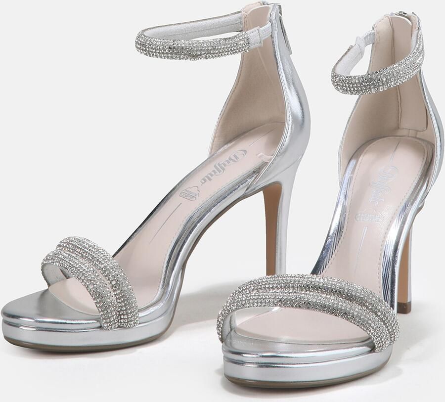 Buffalo Dames sandalen met nappa hakken Selma Grijs Dames - Foto 2