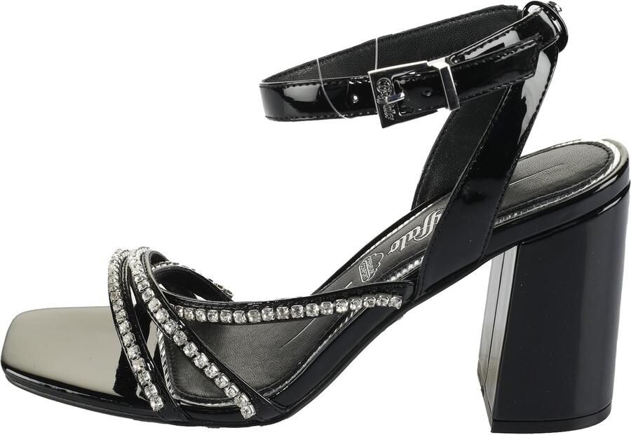 BUFFALO Sandalen met riem 'Charlotte Ice' zwart zilver