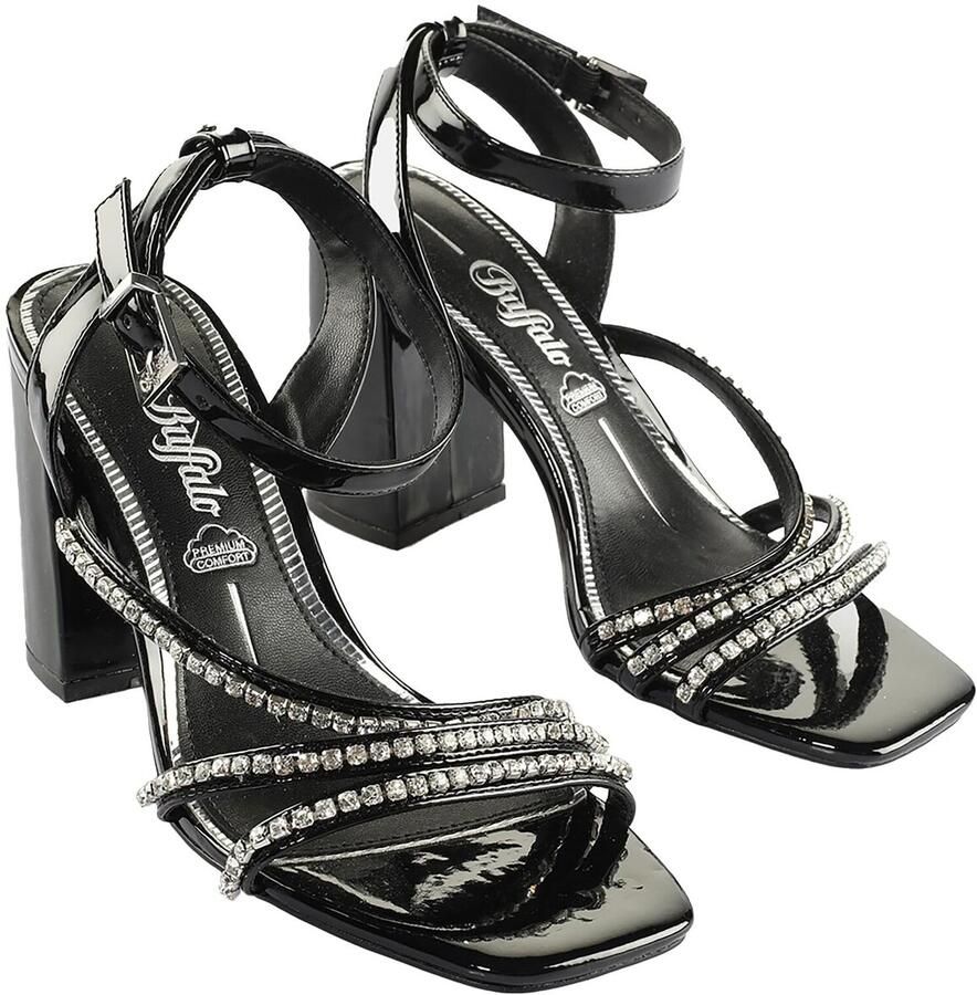 BUFFALO Sandalen met riem 'Charlotte Ice' zwart zilver - Foto 2