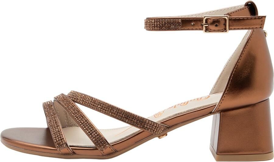 BUFFALO Sandalen met riem koper