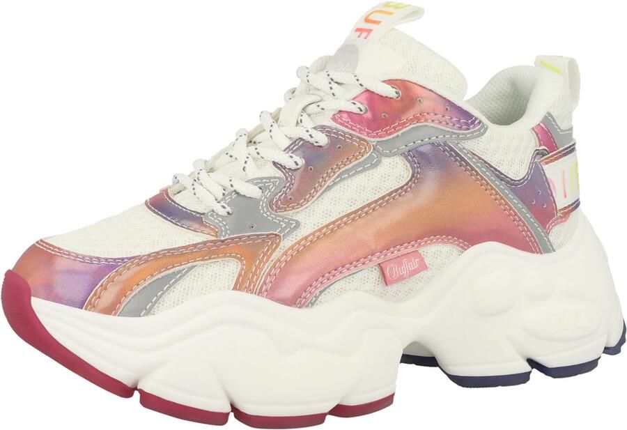 BUFFALO Sneakers laag 'Binary Shadow' violetblauw oranje pink wit