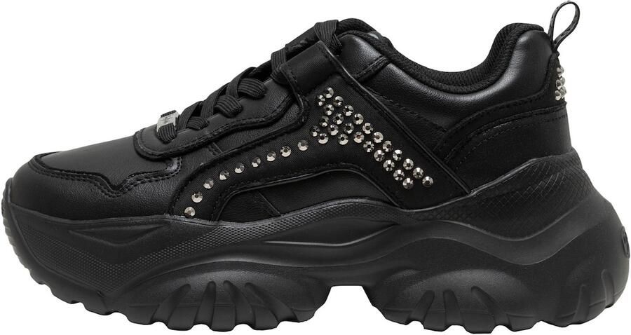 BUFFALO Sneakers laag 'Bliss Punk' zwart zilver