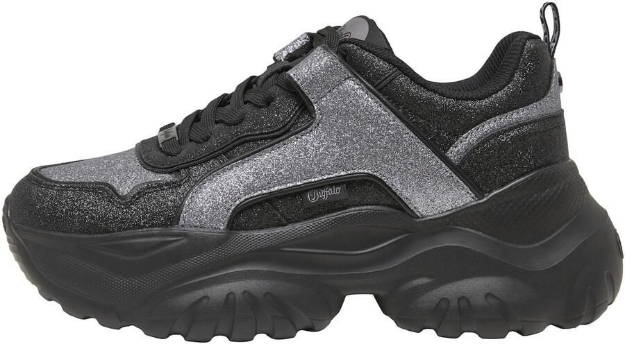 BUFFALO Sneakers laag 'Bliss' zwart zilver