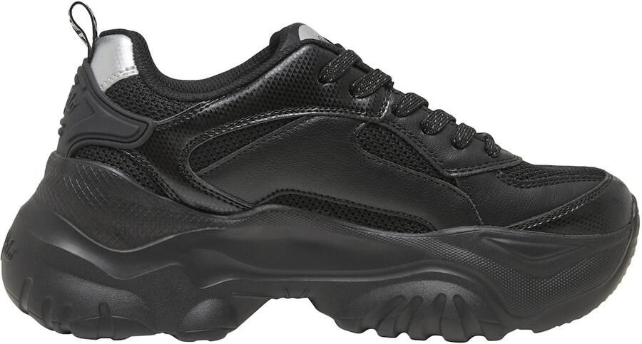 BUFFALO Sneakers laag 'Bliss' zwart zilver