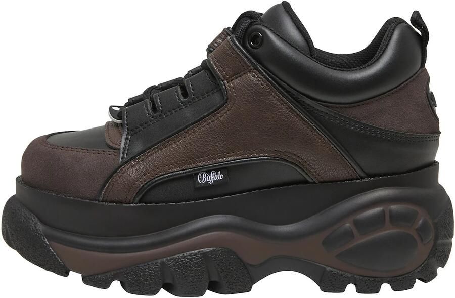 BUFFALO Sneakers laag bruin zwart