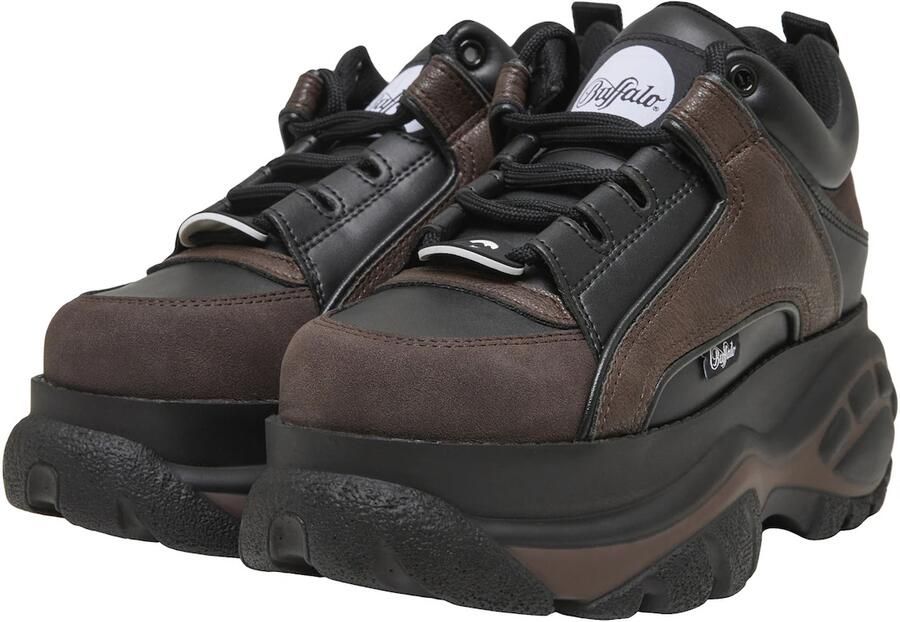 BUFFALO Sneakers laag bruin zwart - Foto 3