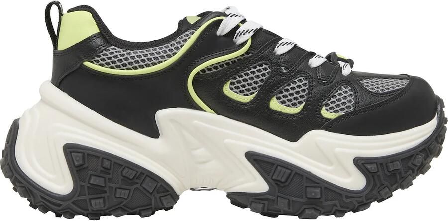 BUFFALO Sneakers laag 'Cerbo' geel zwart wit