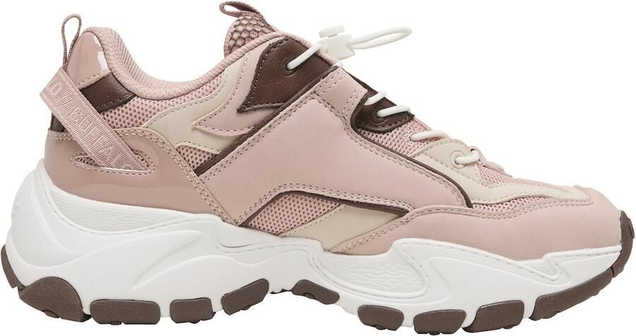 BUFFALO Sneakers laag chocoladebruin rosa - Foto 4