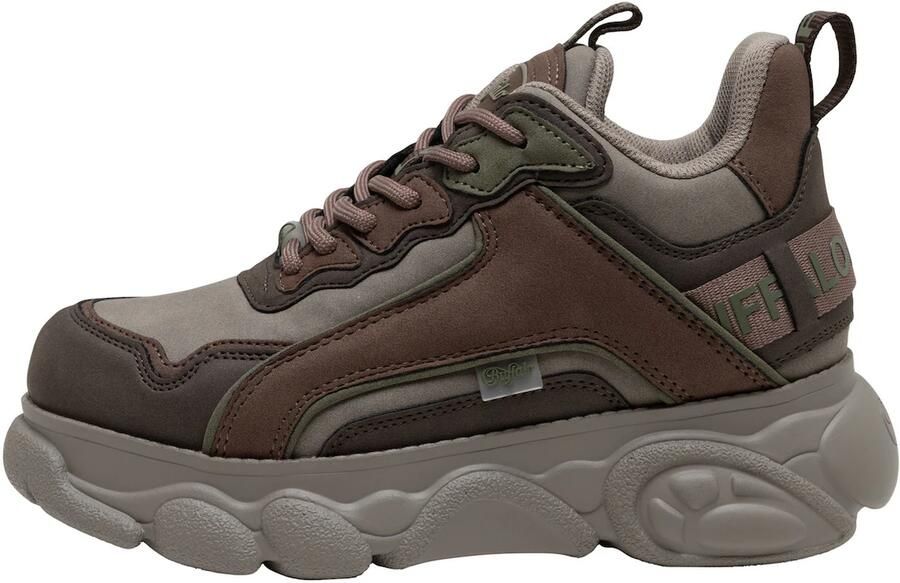 BUFFALO Sneakers laag 'CLD Chai' bruin donkerbruin grijs olijfgroen