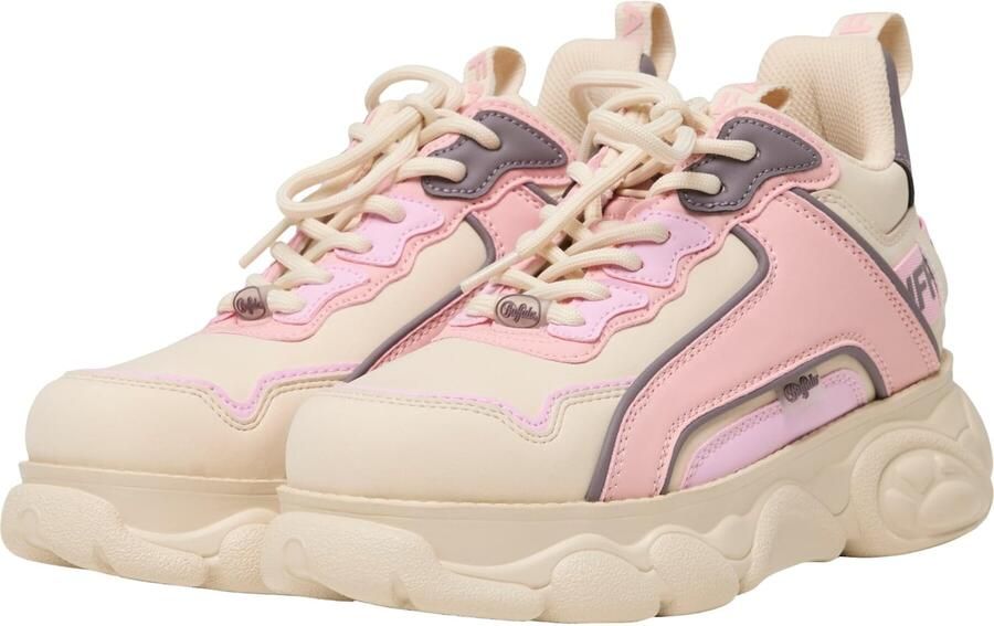 BUFFALO Sneakers laag 'Cld Chai' crème donkergrijs rosa lichtroze - Foto 4
