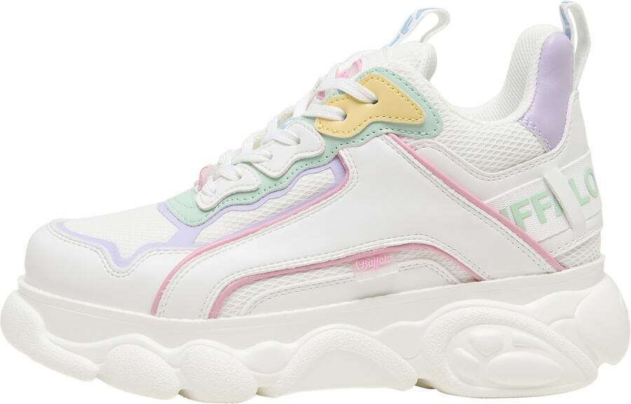 BUFFALO Sneakers laag 'Cld Chai' lichtblauw honing rosa wit